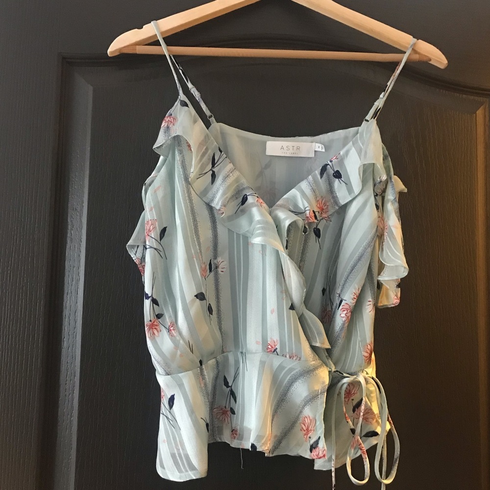 ASTR Juliet Sleeve Satin Tank Top